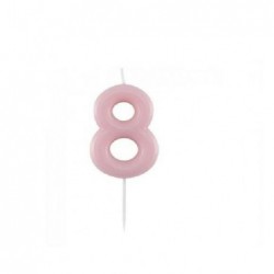 CANDELA ROSA LACCATO 10cm Nr.8 [8401088-00.jpg]