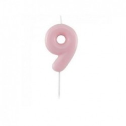 CANDELA ROSA LACCATO 10cm Nr.9 [8401089-00.jpg]