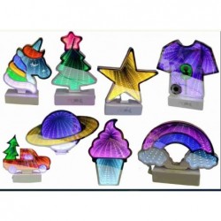 LAMPADA 3D TUNNEL ALBERO NATALE cm12X20 ALIMENTAZIONE BATTERIA e USB [0011052-10.jpg]