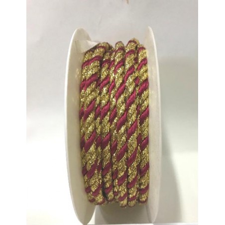 CORDONCINO twistDOUBLE 6mm10m ORO/ROS [2709680-00.jpg]