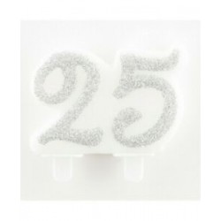 ---CANDELA 25 ARGENTO GLITTER