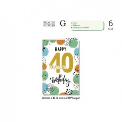 AUGURICARD COMPLEANNO 40 ANNI PALLONCINI [NU9028-00.jpg]