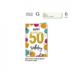 AUGURICARD COMPLEANNO 50 ANNI PALLONCINI [NU9029-00.jpg]