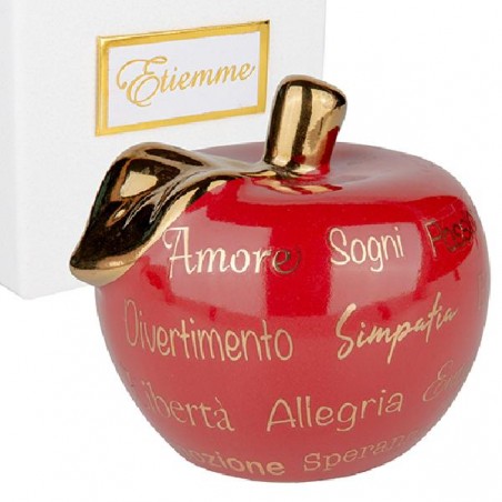 MELA ROSSA CON FRASI d20h20cm COMPLETA DI SCATOLA REGALO [0170320-00.jpg]