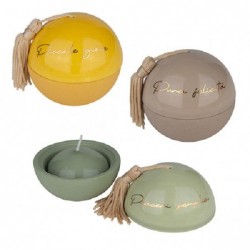 POSTACANDELA SFERA COLOR CON CANDELA ABBINATA d7cm 3 SOGGETTI [0170312-00.jpg]