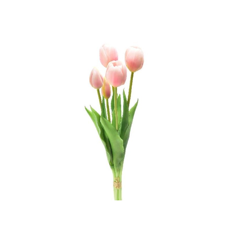 MAZZO 5 TULIPANI ROSA CIPRIA 39cm [9022010-00.jpg]