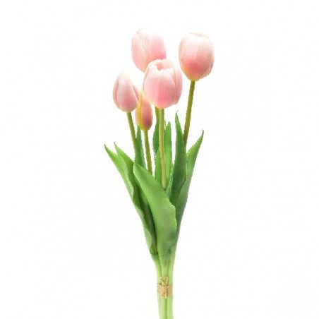 MAZZO 5 TULIPANI ROSA CIPRIA 39cm [9022010-00.jpg]