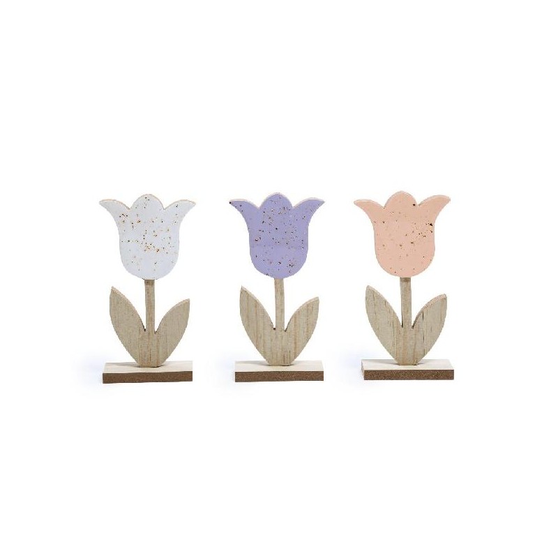 TULIPANO IN LEGNO h16cm LACCATO DA APPOGGIO, DISPONIBILE IN 3 COLORI [9020039-00.jpg]