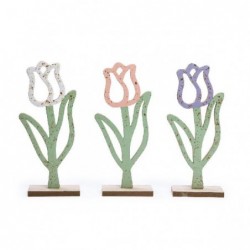 TULIPANO IN LEGNO h23cm LACCATO DA APPOGGIO, DISPONIBILE IN 3 COLORI [9020040-00.jpg]