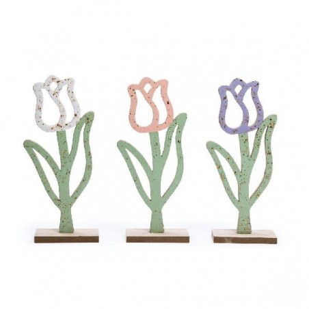 TULIPANO IN LEGNO h23cm LACCATO DA APPOGGIO, DISPONIBILE IN 3 COLORI [9020040-00.jpg]