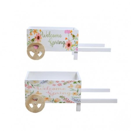 CARRETTO BIANCO IN LEGNO CON DECORI MISURA cm33x12h12 [9020048-00.jpg]