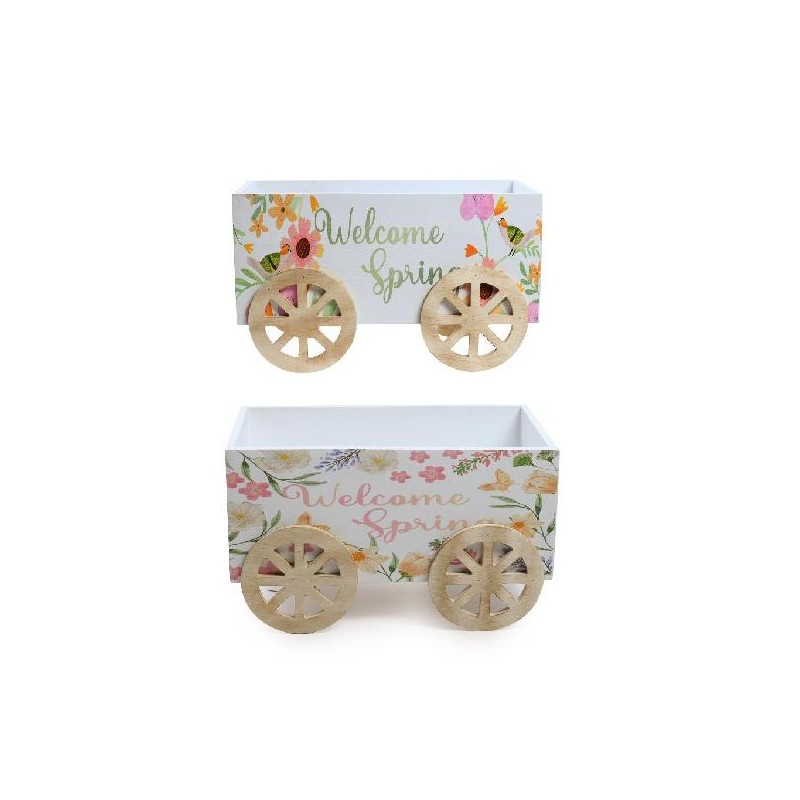 CARRETTO BIANCO IN LEGNO CON DECORI MISURA cm28x14h16,5 [9020050-00.jpg]