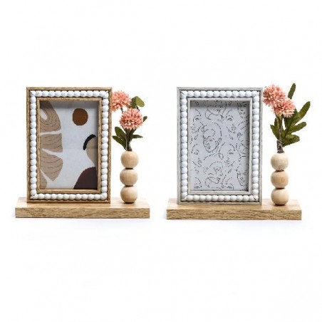 CORNICE PORTAFOTO DA APPOGGIO cm10x15 CON PIANTINA IN MDF cm20x7x19 SENZA SCATOLA [0125003-00.jpg]