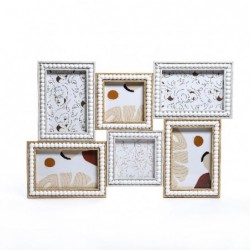 CORNICE PORTAFOTO MULTIPLA 6 FOTO 4 FOTO cm10x15 2 FOTO cm 10x10 MDF CM31x46x2 [0125005-00.jpg]