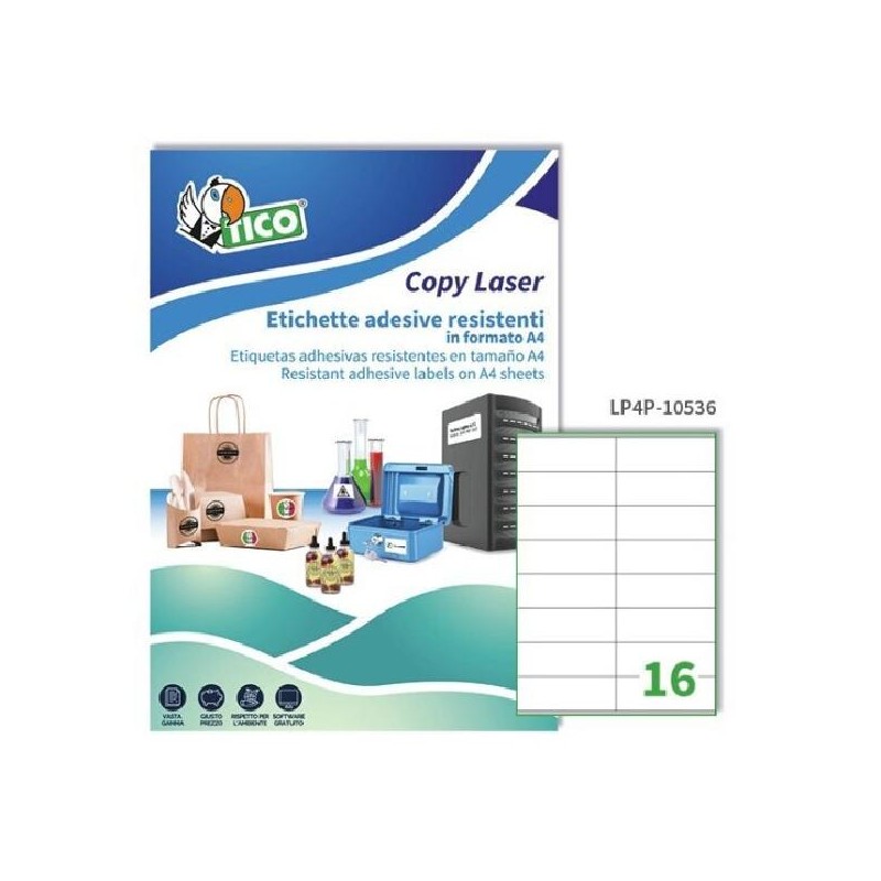 ETICHETTE 105x36mm BIANCHE MAT 16pz ADESIVE IN POLIESTERE PERSONALIZZABILI [2619813-00.jpg]