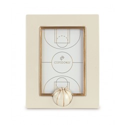 PORTAFOTO BASKET BIANCO ORO...