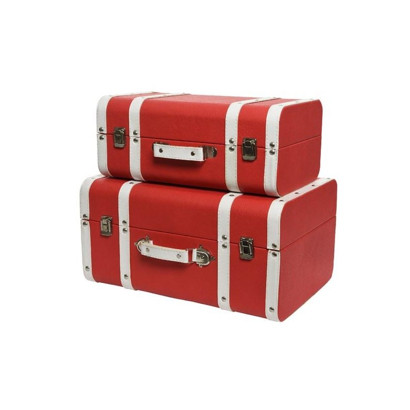 SET 2 BAULI ROSSI INSERTI BIANCHI 45X30x22 - 40x22x16 [9015489-00.jpg]