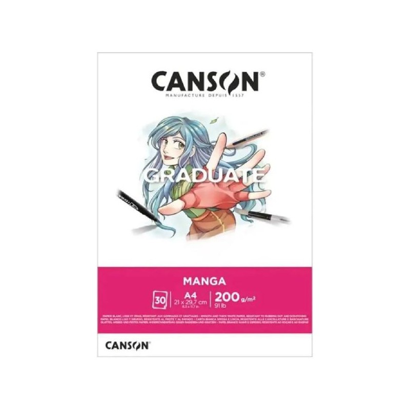 BLOCCO CANSON MANGA A4 200gr 30fg [FILAC31250P030-00.jpg]