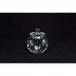 VASO VETRO TONDO CON COPERCHIO d16cm [0146025-00.jpg]