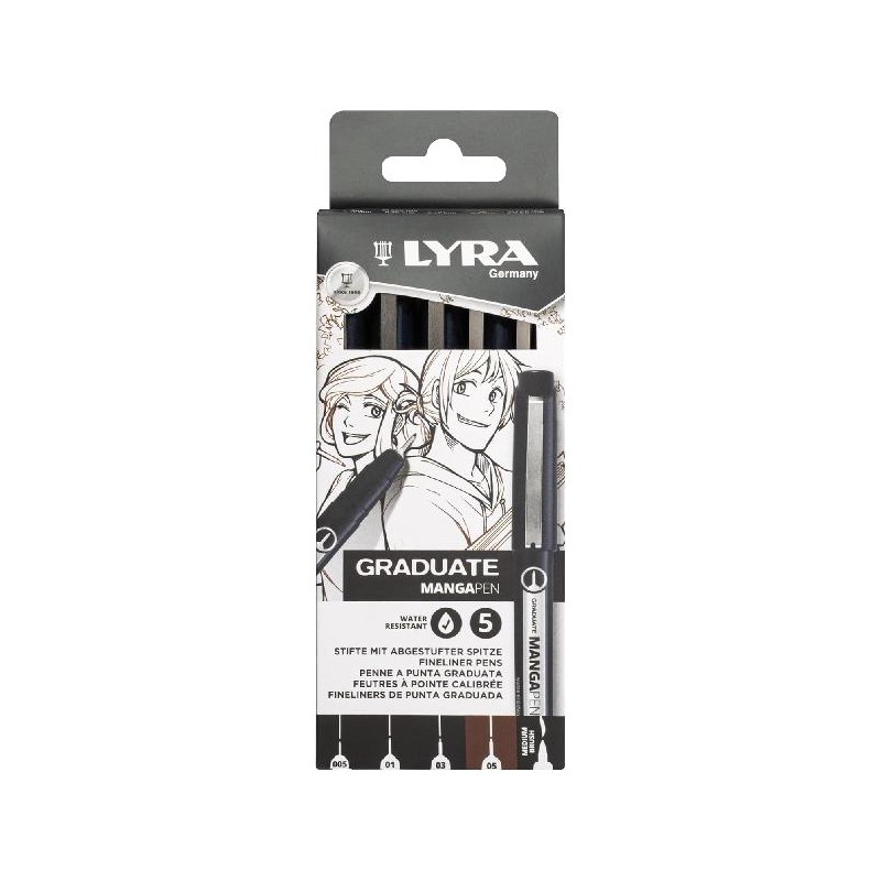 LYRA GRADUATE MANGA PEN 5pz Ass. [FILAL6781050-00.jpg]