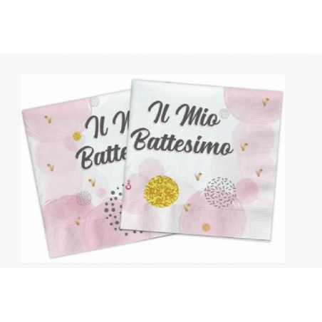 TOVAGLIOLI 33x33 BATTESIMO ROSA 20pz [8840054-00.jpg]