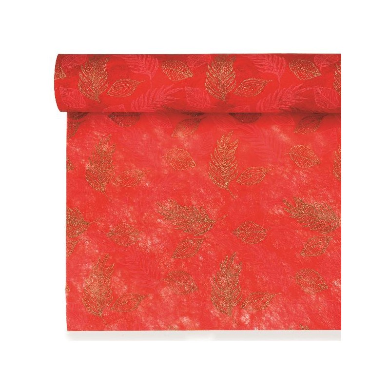 BOBINA POLYWEB cm100x9mt ROSSO foglieORO [2710016-00.jpg]