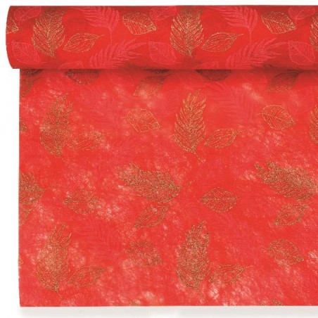 BOBINA POLYWEB cm100x9mt ROSSO foglieORO [2710016-00.jpg]