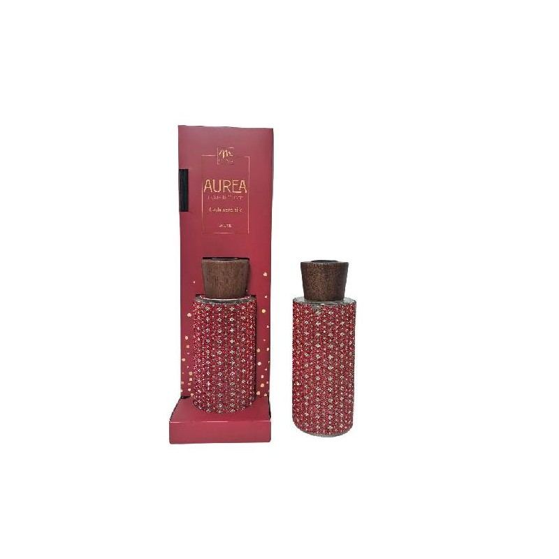 DIFFUSORE STRASS ROSSO 200ml h41cm LAVANDA BIANCA-SETA CASHEMERE-ROSA [9010013-00.jpg]