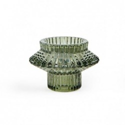 PORTACANDELA VERDE d8h6cm PER CANDELA STELO O TEALIGHT [9010196-00.jpg]