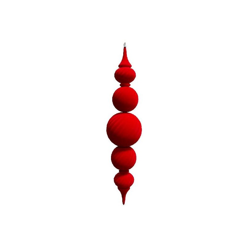 PENDENTE MAGNUM 5 SFERE VELLUTO ROSSO MISURE: 20x20h94cm [9011274-00.jpg]