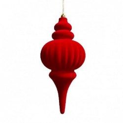 PENDENTE MAGNUM VELLUTO ROSSO 12x12h25cm [9011276-00.jpg]