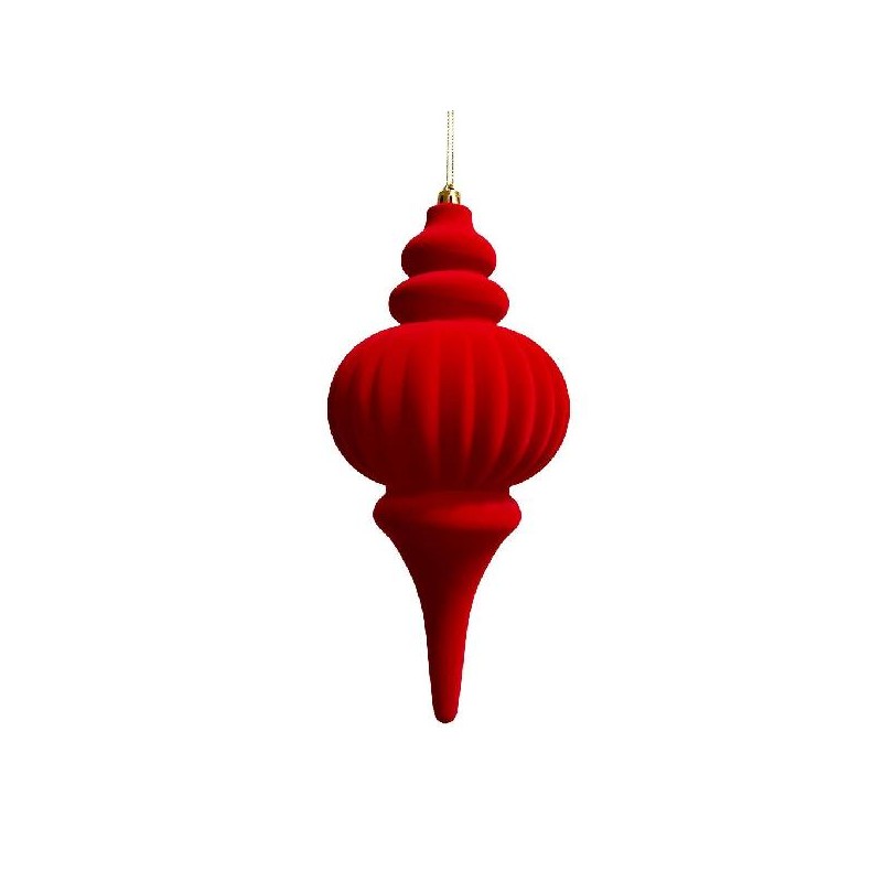 PENDENTE MAGNUM VELLUTO ROSSO 12x12h25cm [9011276-00.jpg]