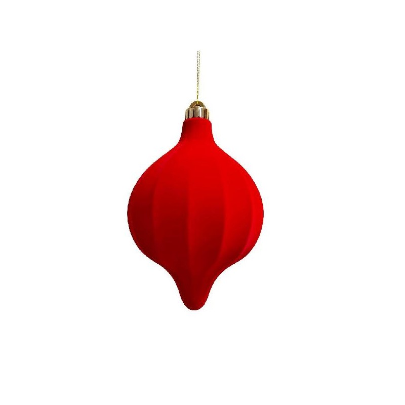 PENDENTE MAGNUM VELLUTO ROSSO 12x12h20cm [9011277-00.jpg]