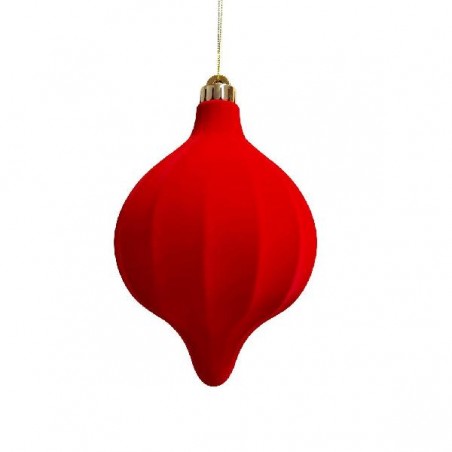 PENDENTE MAGNUM VELLUTO ROSSO 12x12h20cm [9011277-00.jpg]