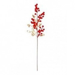 RAMO CON BACCHE ROSSE FLOCCATE h60cm [9011279-00.jpg]