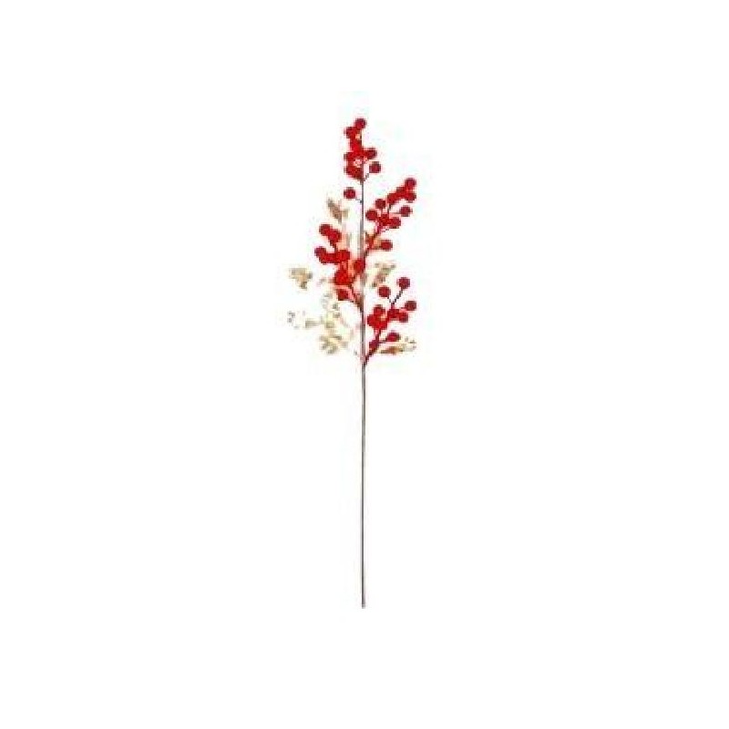 RAMO CON BACCHE ROSSE FLOCCATE h60cm [9011279-00.jpg]