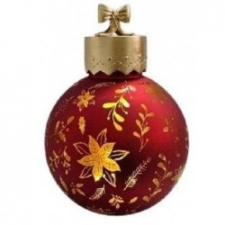 PALLA DI NATALE ROTANTE d27cm ROSSO SATINATO CON LED [9010037-00.jpg]