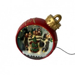 PALLA DI NATALE CON PAESAGGIO MUSICALE CON LUCI E MOVIMENTO cm25x23h26 [9010039-00.jpg]
