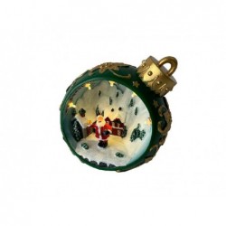 PALLA DI NATALE CON BABBO E LUCI cm15 [9010041-00.jpg]