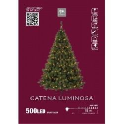 FILO 500 LUCI LED BIANCO CALDO 8 GIOCHI9 USO ESTERNO FILO VERDE 15mt+3mt [9901044-00.jpg]