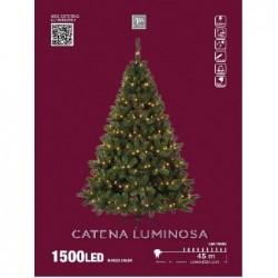 FILO 1500 LUCI LED BIANCO CALDO 8 GIOCHI USO ESTERNO FILO VERDE 45mt+3mt [9901050-00.jpg]