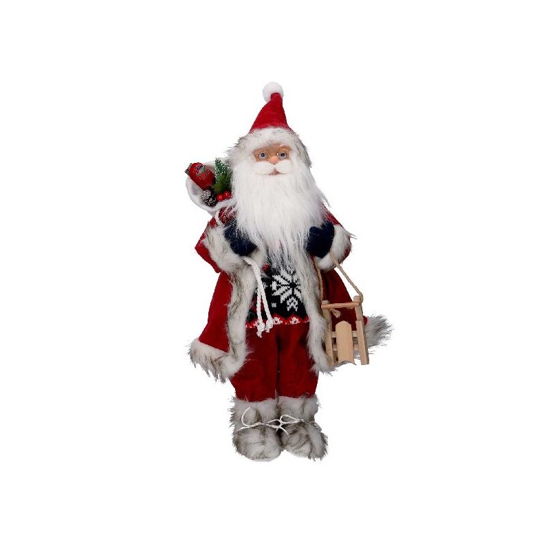 BABBO NATALE IN TESSUTO ROSSO h45cm [9010113-00.jpg]