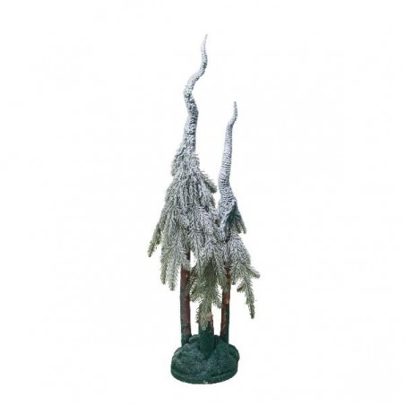 COPPIA ALBERI VERDI INNEVATI cm30h88 [9010160-00.jpg]