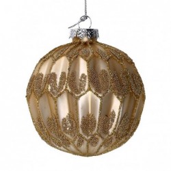 SFERA IN VETRO ALVEARE ORO d8cm [9010083-00.jpg]