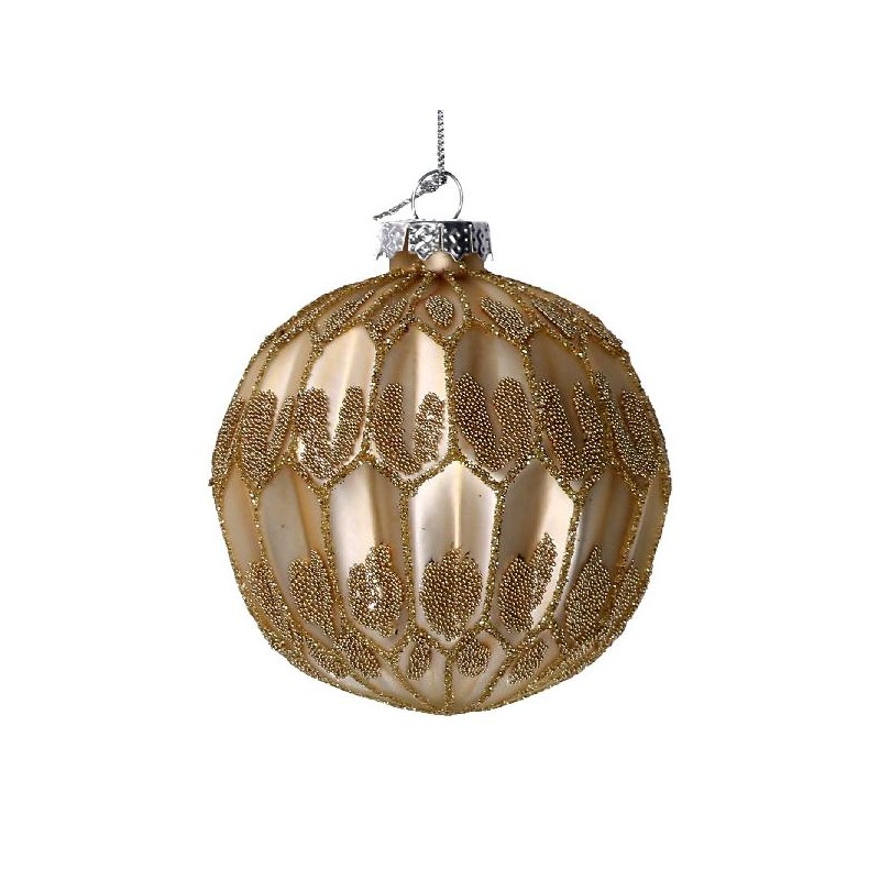 SFERA IN VETRO ALVEARE ORO d8cm [9010083-00.jpg]