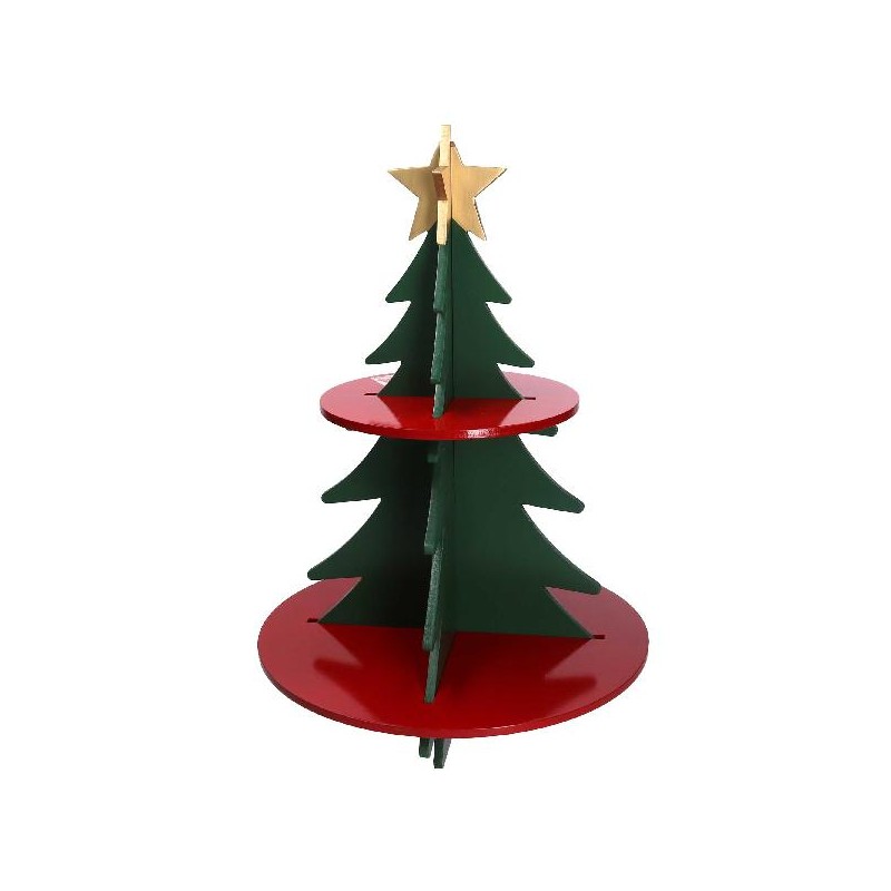 ALBERO ESPOSITORE IN LEGNO 2 PIANI d40h59cm [9010110-00.jpg]