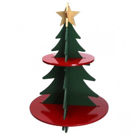 ALBERO ESPOSITORE IN LEGNO 2 PIANI d40h59cm [9010110-00.jpg]