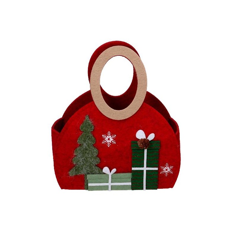 BORSA FELTRO ROSSA cm19x22 REGALI [9010153-00.jpg]