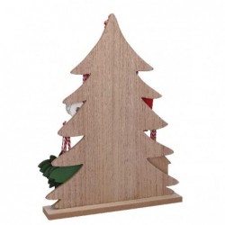 ALBERO LEGNO CON 24 ADDOBBI ROSSI E VERD I IN LEGNO  albero cm30x6h41 [9015244-30.jpg]
