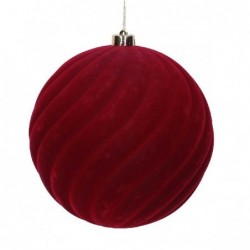 SFERA FLOCCATA A RILIEVO BORDEAUX cm20 [9010078-00.jpg]